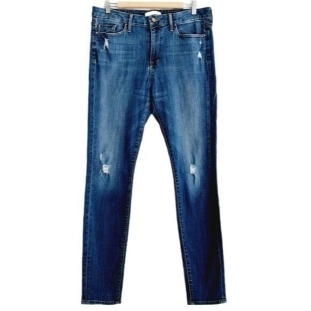 FIDELITY Denim Belvedere Mid Rise Skinny Jeans Refinery Blue Sz 32